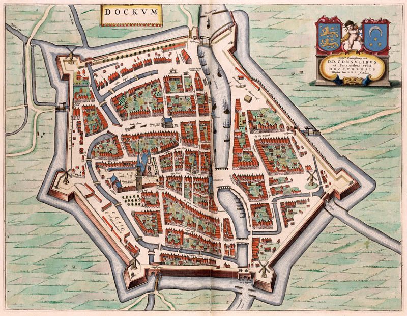 Historische kaart van Dockum